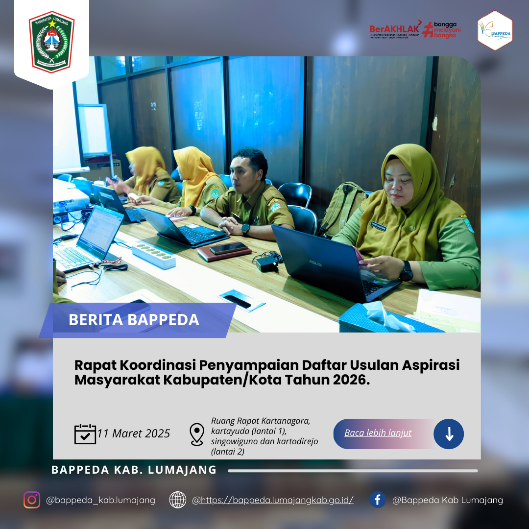 Rapat Koordinasi Penyampaian Daftar Usulan Aspirasi Masyarakat Kabupaten/Kota Tahun 2026.