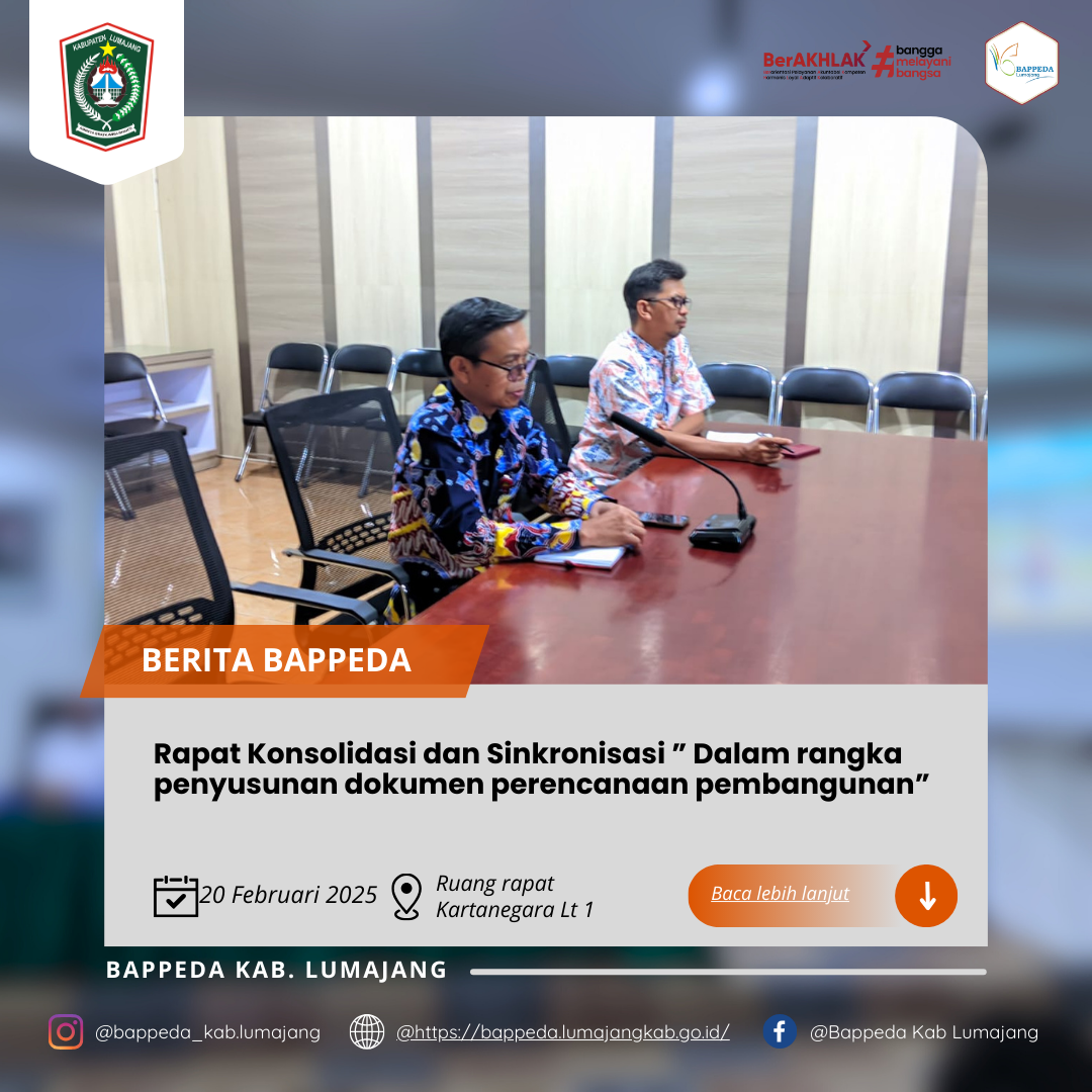 Rapat Konsolidasi dan Sinkronisasi ” Dalam rangka penyusunan dokumen perencanaan pembangunan”