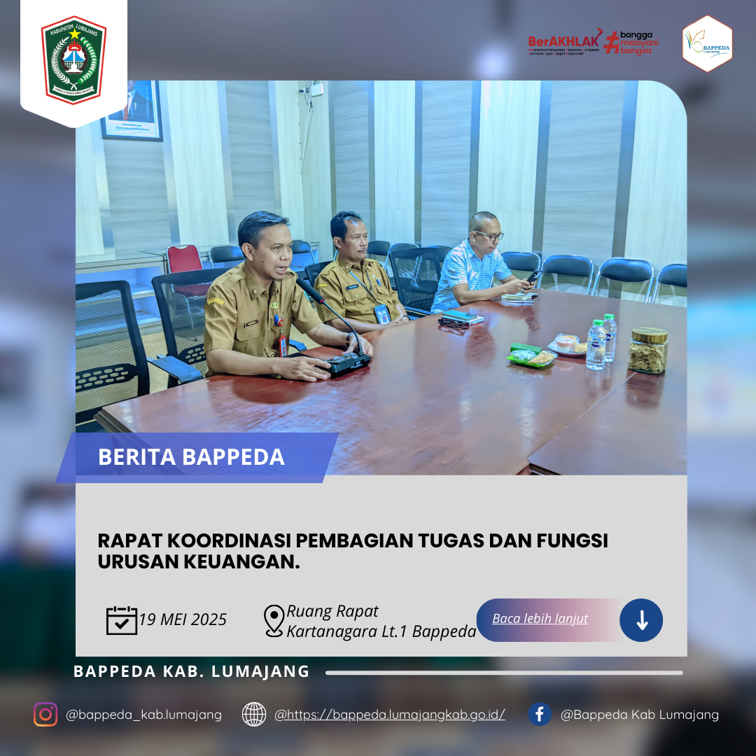 RAPAT KOORDINASI PEMBAGIAN TUGAS DAN FUNGSI URUSAN KEUANGAN.