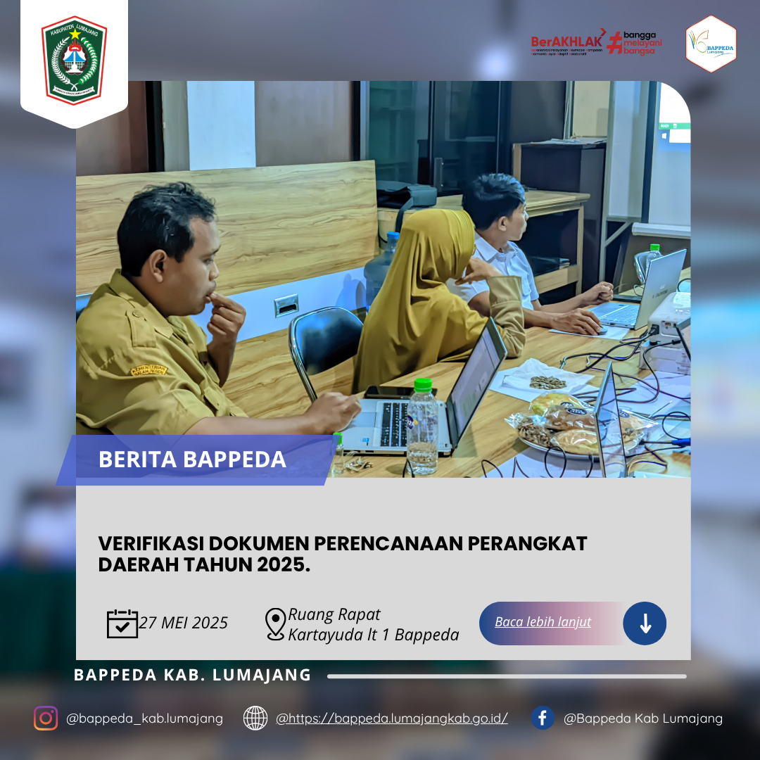 VERIFIKASI DOKUMEN PERENCANAAN PERANGKAT DAERAH TAHUN 2025. (KECAMATAN PRONOJIWO )