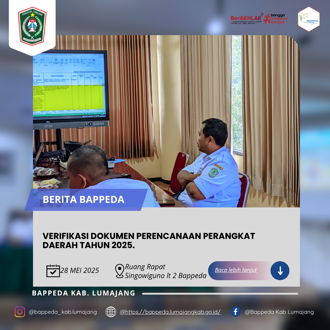 VERIFIKASI DOKUMEN PERENCANAAN PERANGKAT DAERAH TAHUN 2025. (KECAMATAN LUMAJANG)