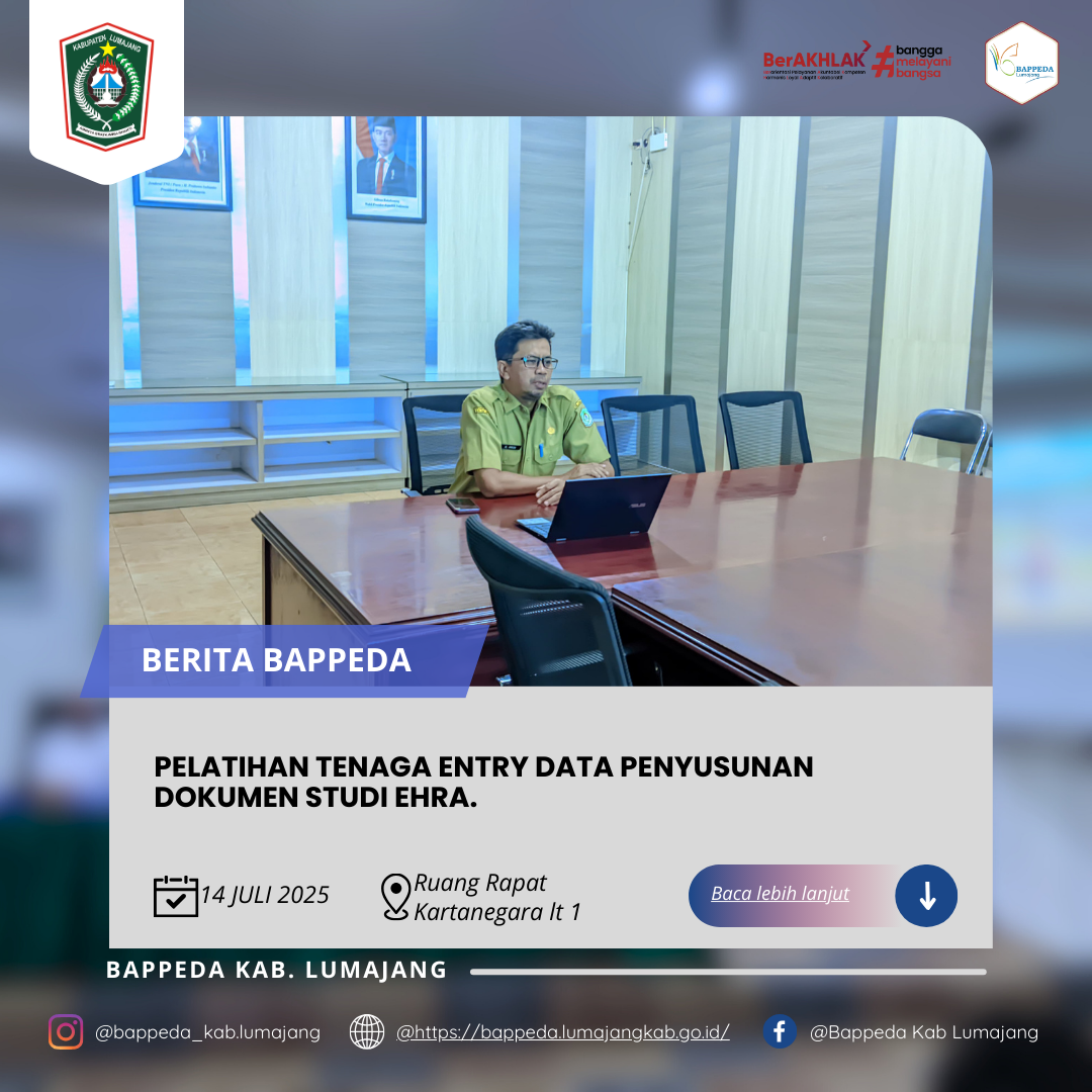 PELATIHAN TENAGA ENTRY DATA PENYUSUNAN DOKUMEN STUDI EHRA.