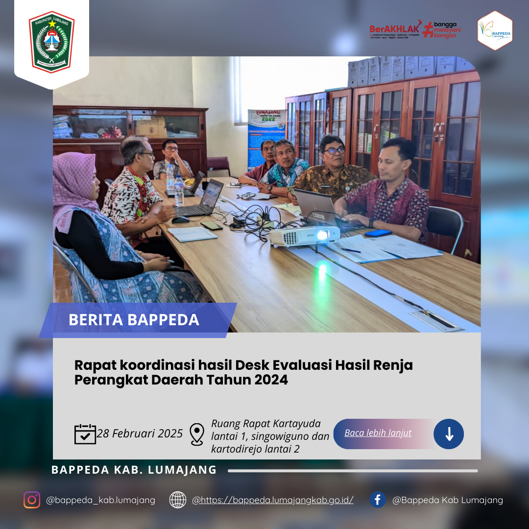 Rapat Konfirmasi Data Evaluasi Hasil Renja Perangkat Daerah Tahun 2024.