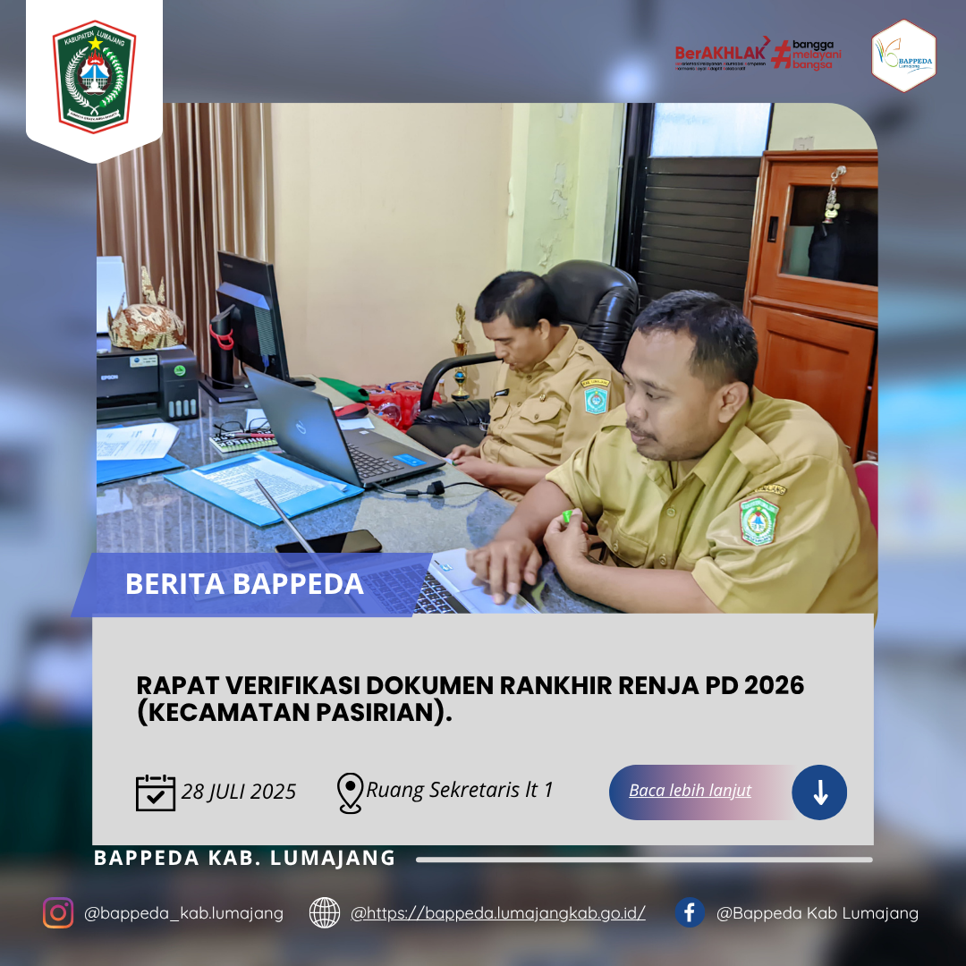RAPAT VERIFIKASI DOKUMEN RANKHIR RENJA PD 2026 (Kec.Pasirian).