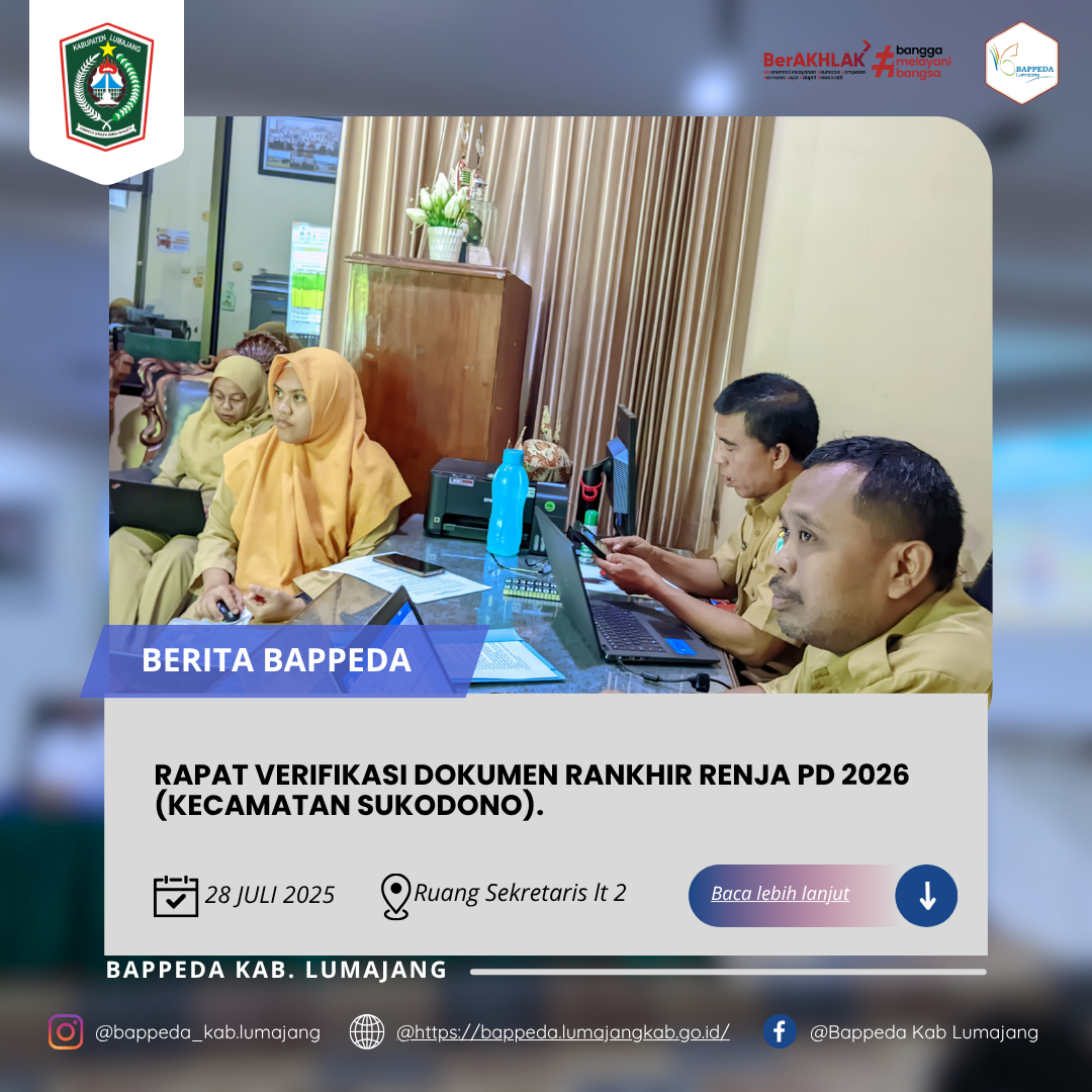 RAPAT VERIFIKASI DOKUMEN RANKHIR RENJA PD 2026 (Kec.Sukodono).