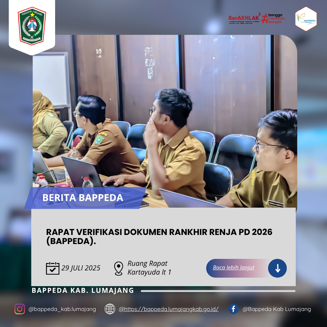 RAPAT VERIFIKASI DOKUMEN RANKHIR RENJA PD 2026 (BAPPEDA) .