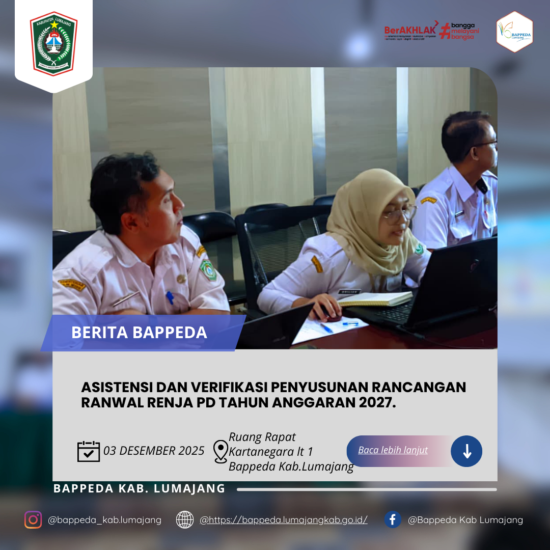 ASISTENSI DAN VERIFIKASI PENYUSUNAN RANCANGAN RANWAL RENJA PD TAHUN ANGGARAN 2027.