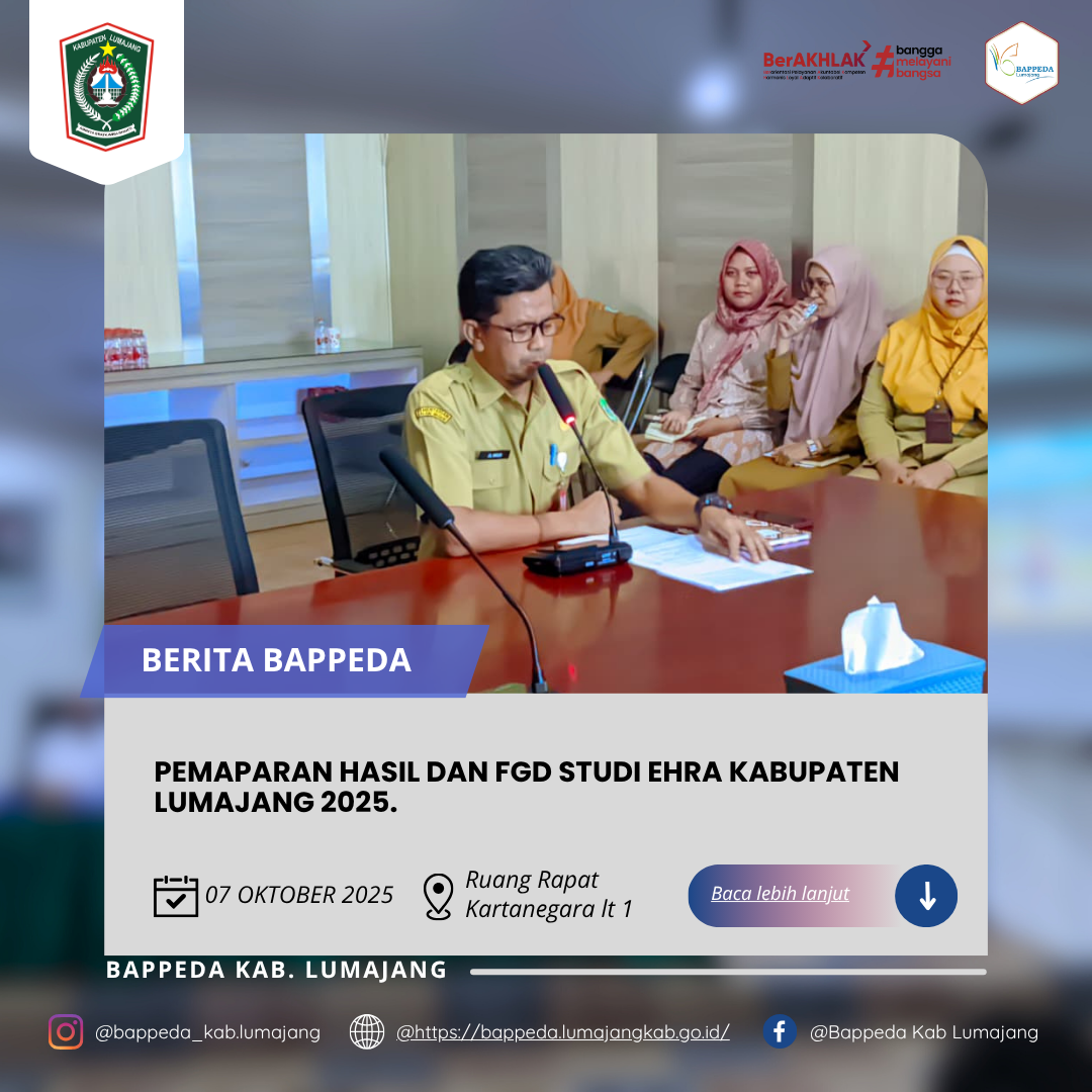 PEMAPARAN HASIL DAN FGD STUDI EHRA KABUPATEN LUMAJANG 2025.