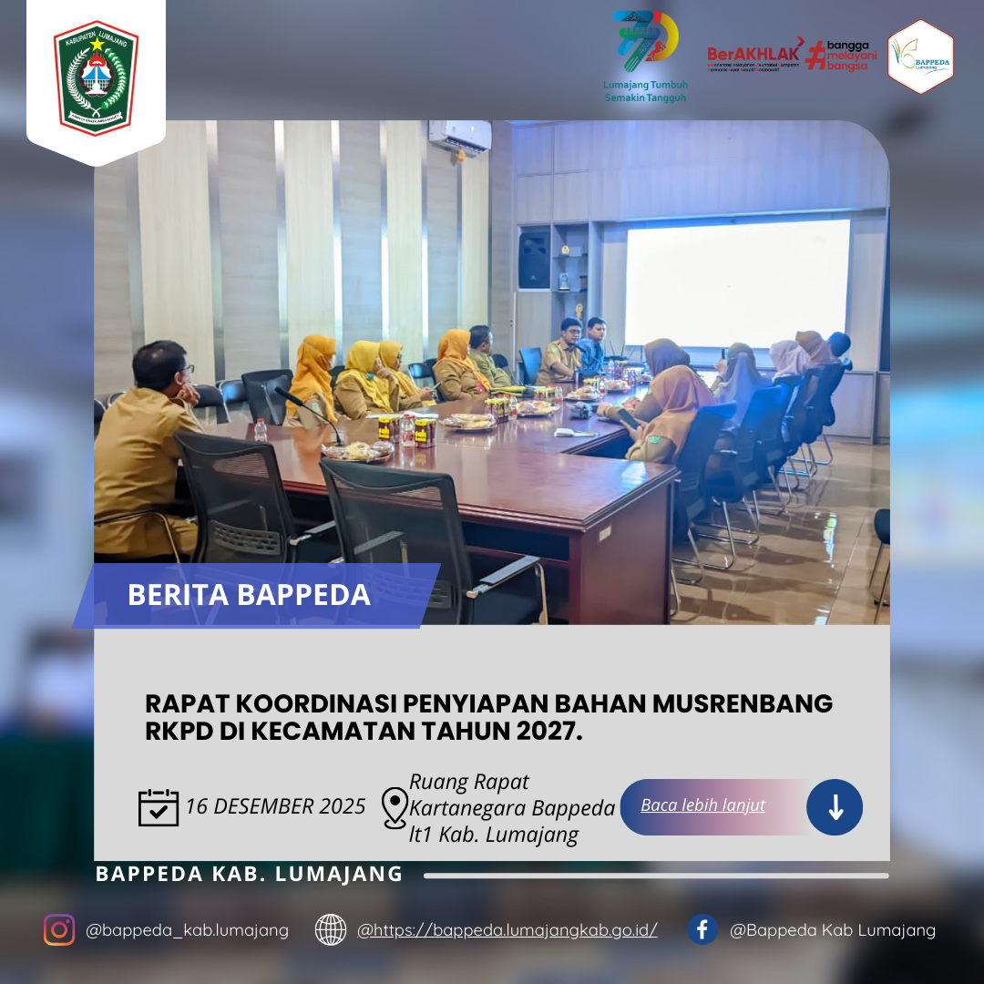 RAPAT KOORDINASI PENYIAPAN BAHAN MUSRENBANG RKPD DI KECAMATAN TAHUN 2027.