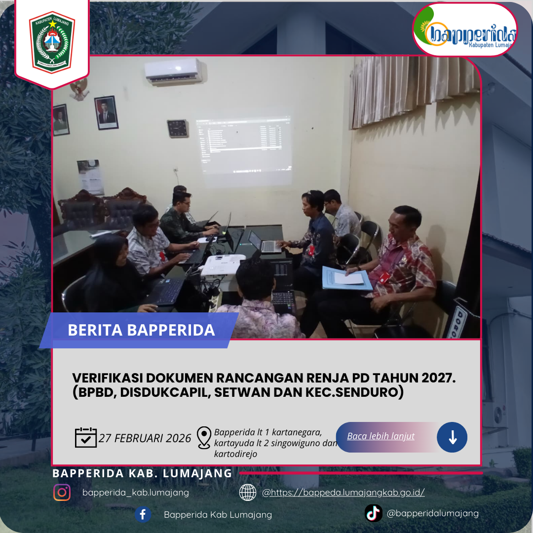 VERIFIKASI DOKUMEN RANCANGAN RENJA PD TAHUN 2027. (bpbd, disdukcapil, setwan dan kec.senduro).