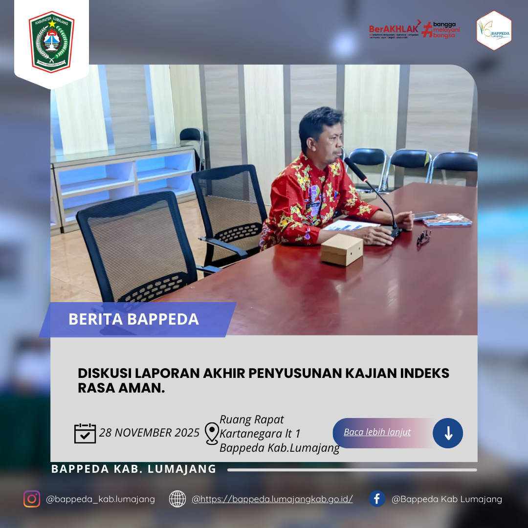 DISKUSI LAPORAN AKHIR PENYUSUNAN KAJIAN INDEKS RASA AMAN.