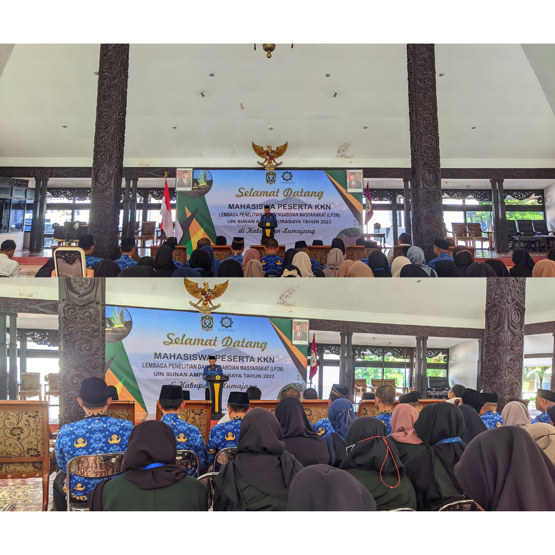 Kegiatan penerimaan Mahasiswa KKN LP2M Universitas Islam Negeri Sunan Ampel Surabaya (UINSA) tahun 2023