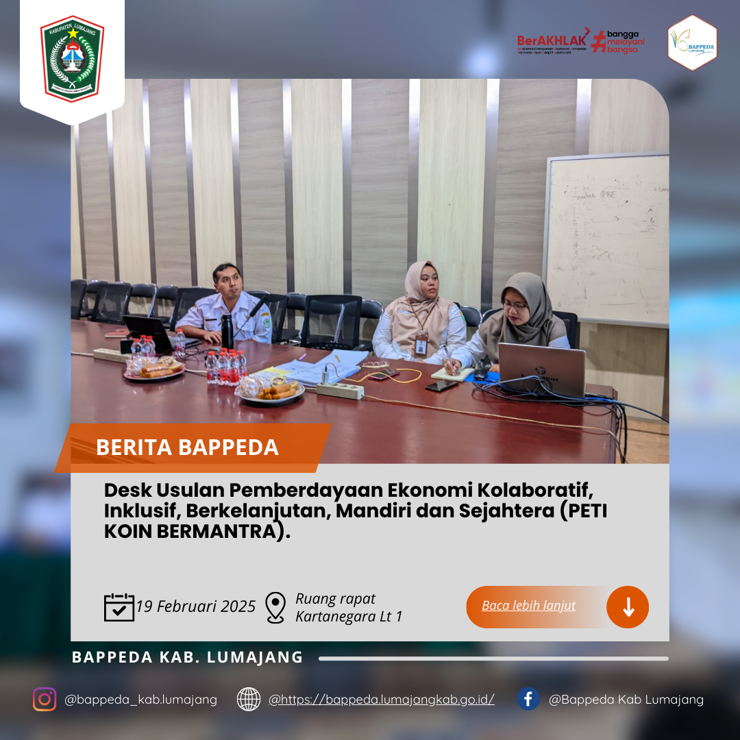 Desk Usulan Pemberdayaan Ekonomi Kolaboratif, Inklusif, Berkelanjutan, Mandiri dan Sejahtera (PETI KOIN BERMANTRA).