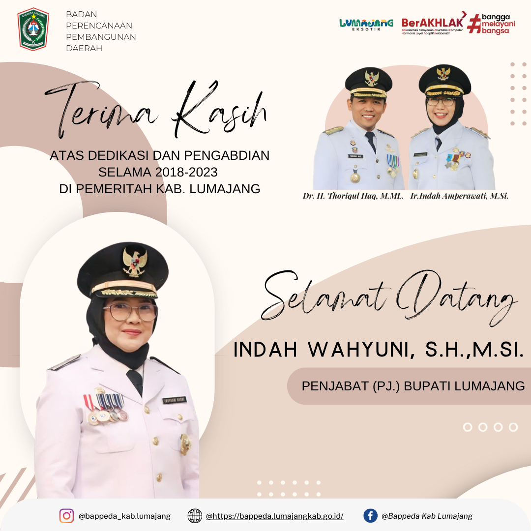 Terima Kasih kepada Cak Thoriq dan Bunda Indah serta Selamat Datang ibu INDAH WAHYUNI, S.H.,M.Si.