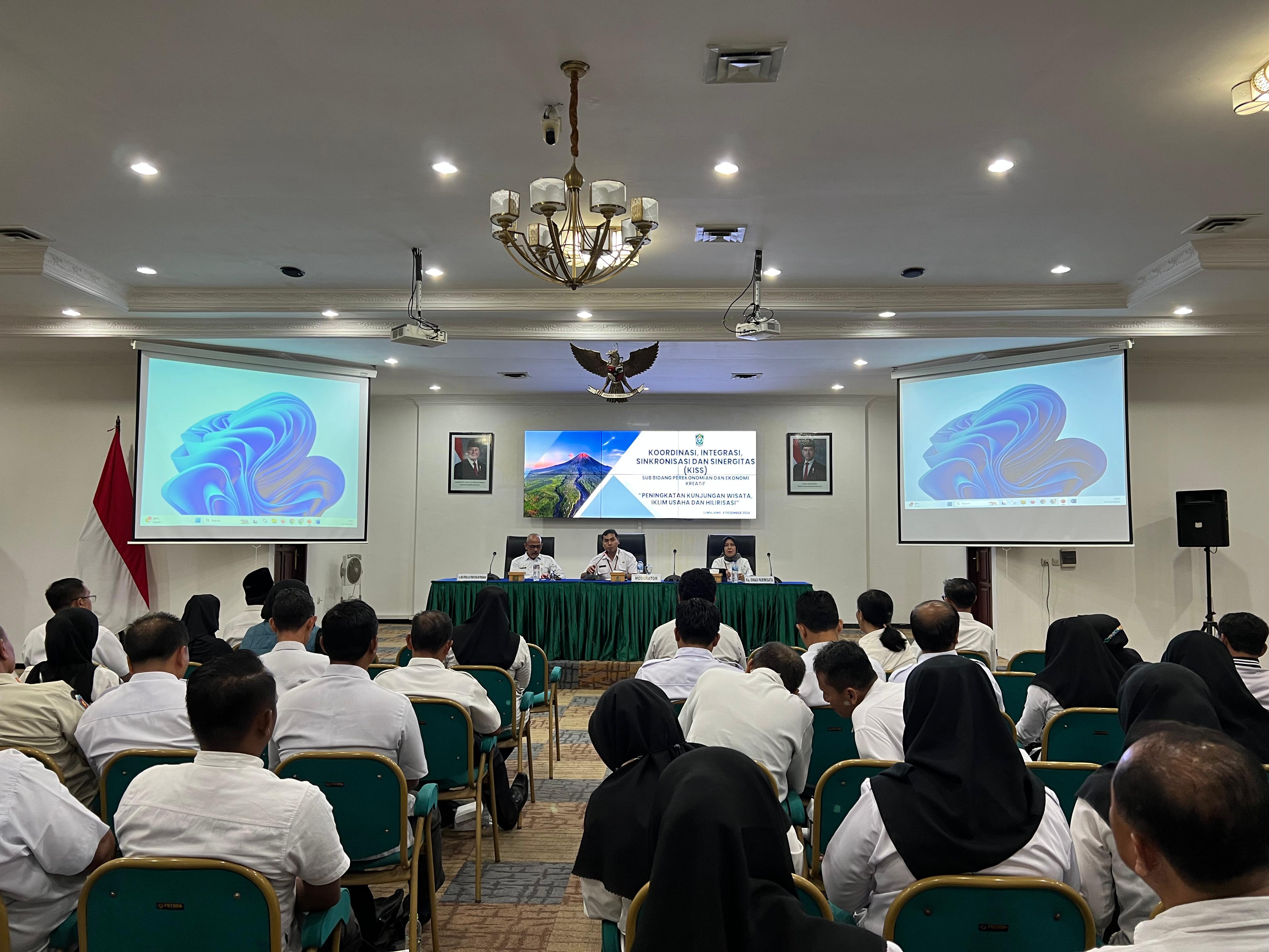 Koordinasi, Integrasi, Sinkronisasi, dan Sinergitas (KISS) dengan tema “Peningkatan Kunjungan Wisata, Iklim Usaha dan Hilirisasi”