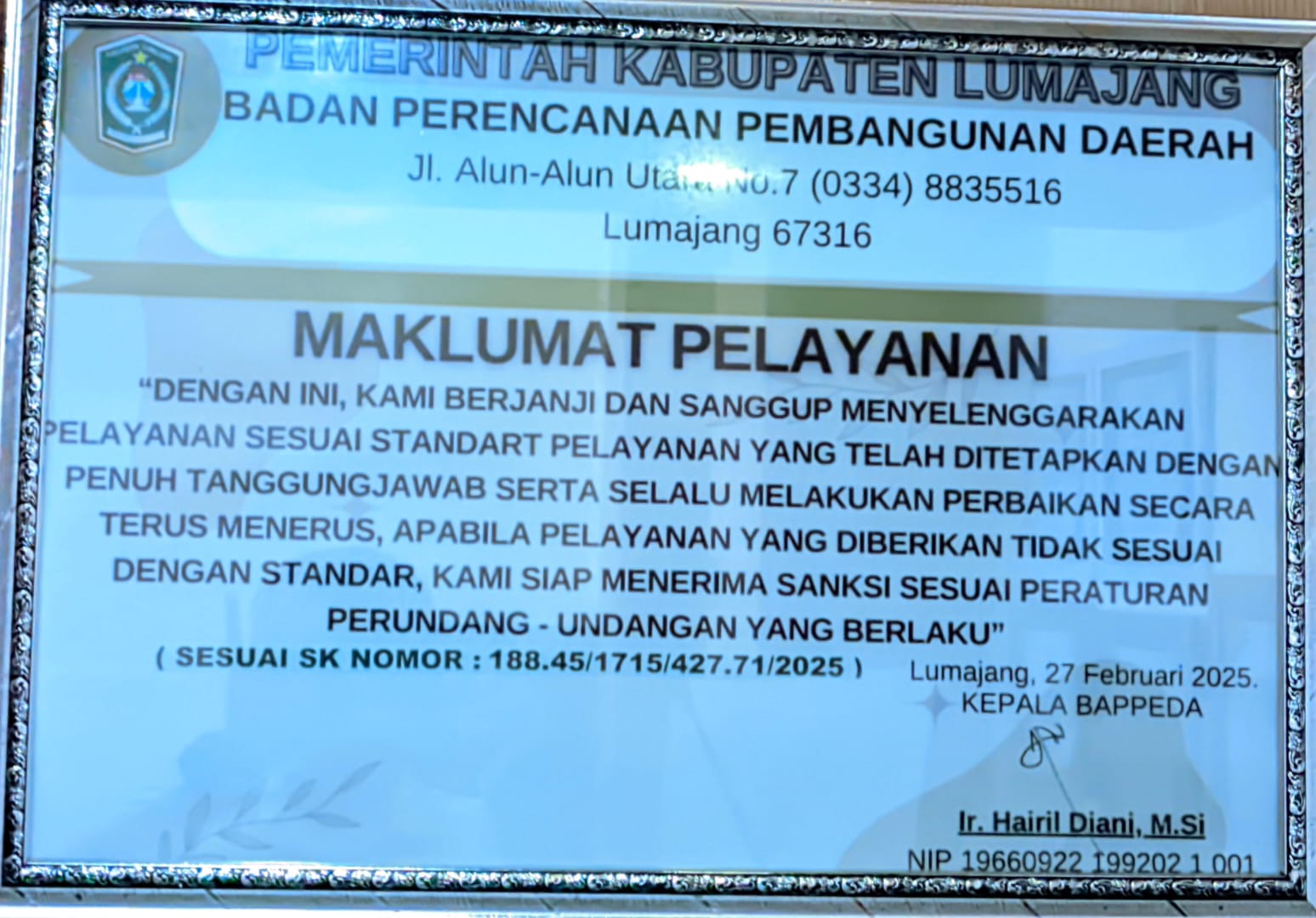 maklumat pelayanan