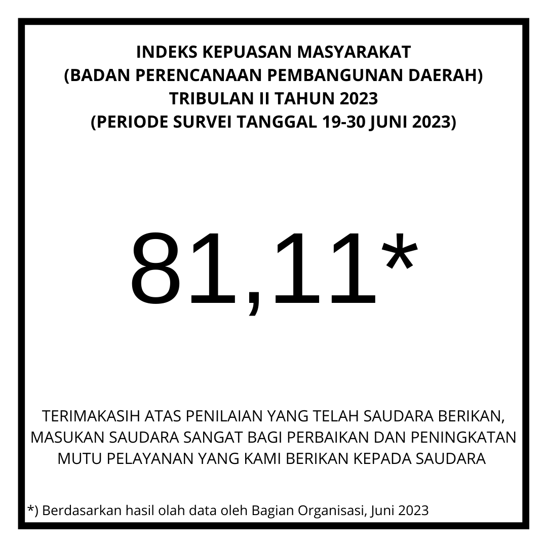 INDEKS KEPUASAN MASYARAKAT TRIBULAN II 2023