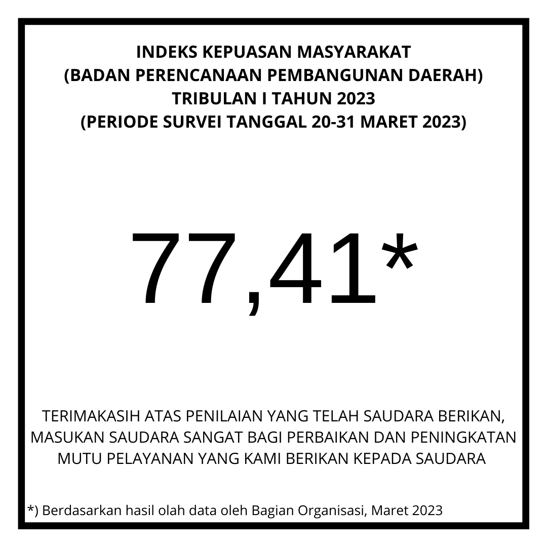 INDEKS KEPUASAN MASYARAKAT TRIBULAN I 2023