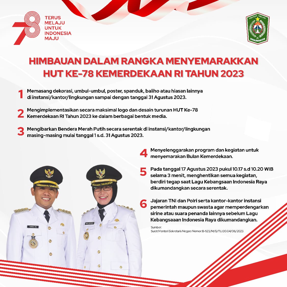 HIMBAUAN DALAM RANGKA MENYEMARAKKAN HUT KE-78 KEMERDEKAAN RI TAHUN 2023